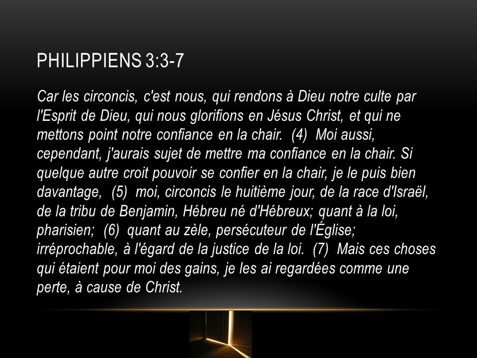 PhiLIPPIENS 3:3-7