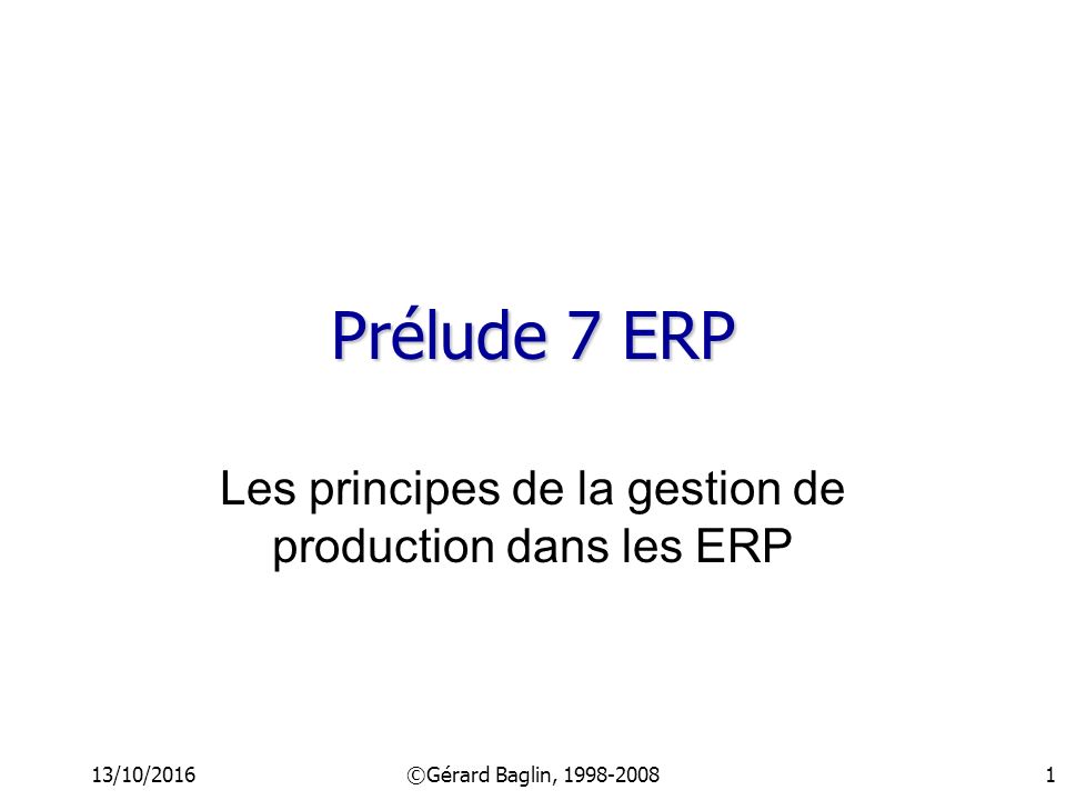 Les principes de la gestion de production dans les ERP