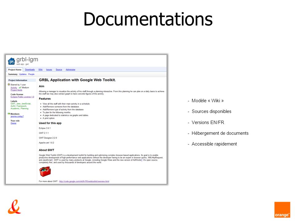 Documentations Modèle « Wiki » Sources disponibles Versions EN/FR