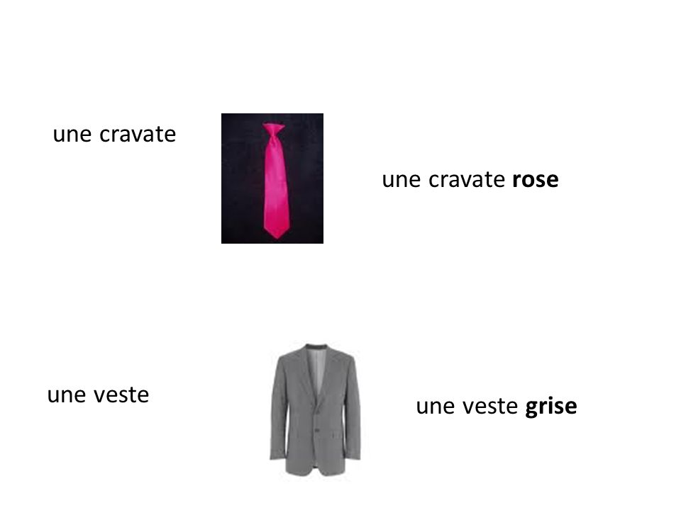 une cravate une cravate rose une veste une veste grise