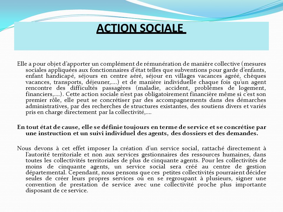 ACTION SOCIALE