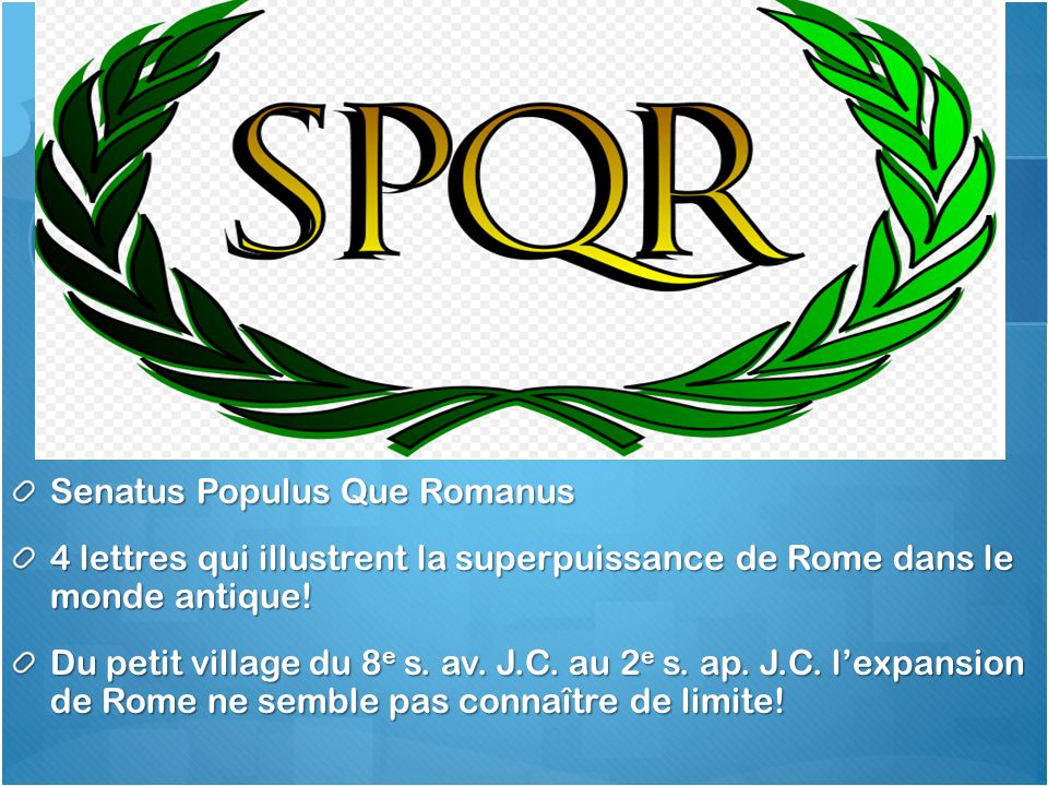 Senatus Populus Que Romanus