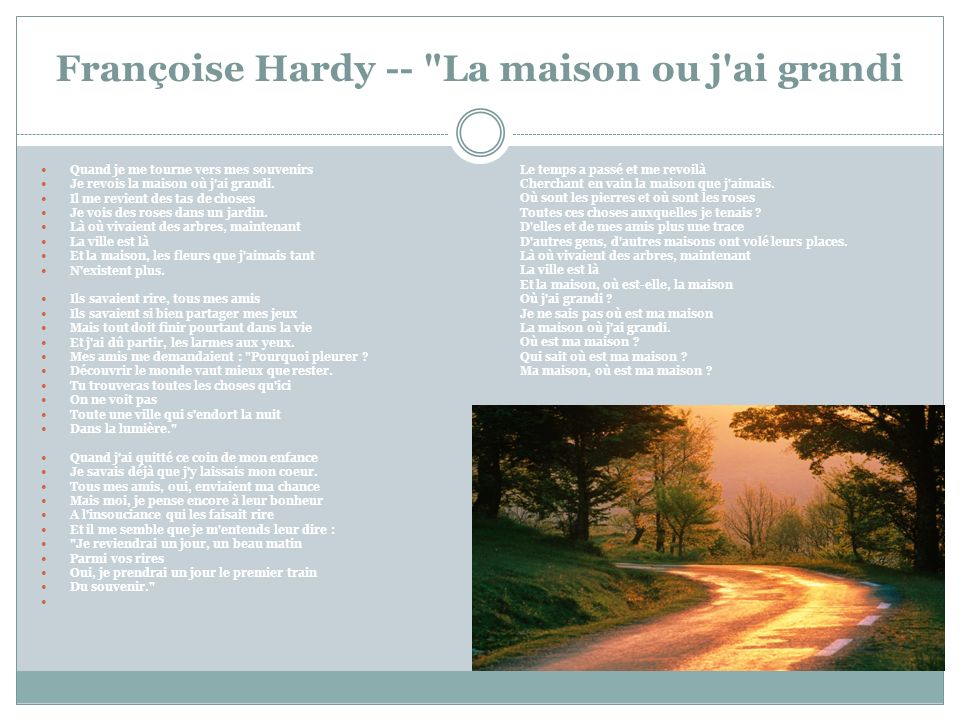 Françoise Hardy -- La maison ou j ai grandi