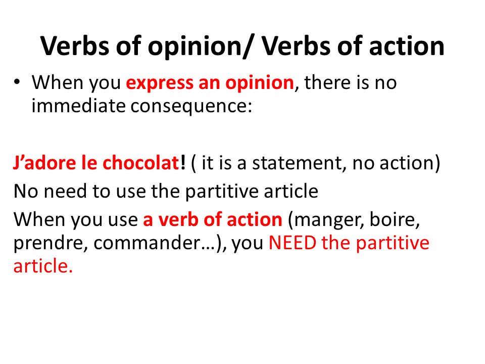 Verbs of opinion/ Verbs of action