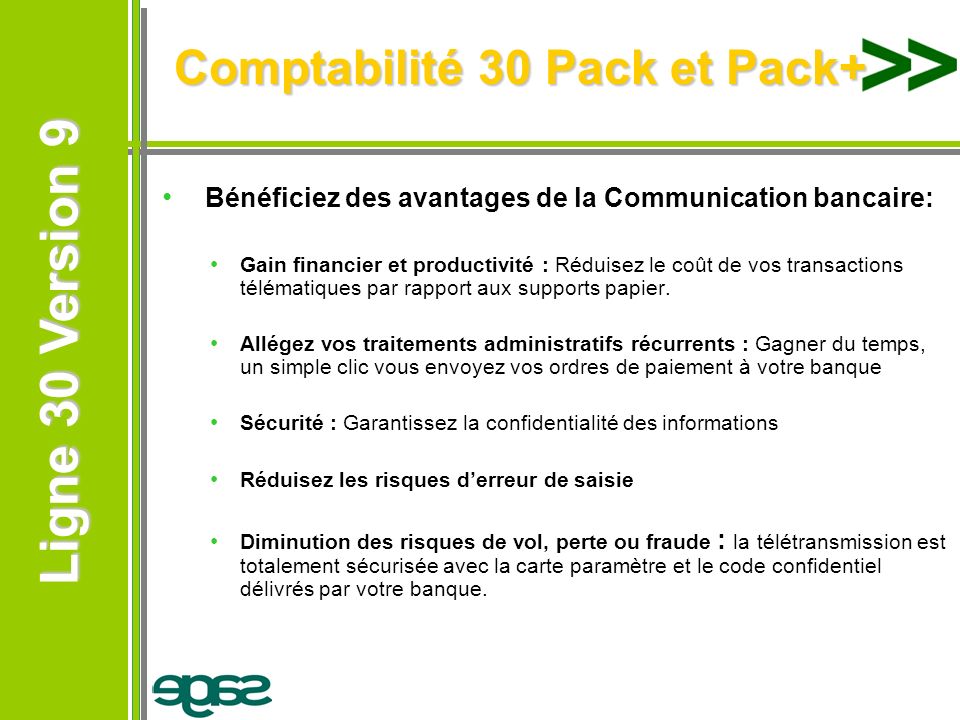 Comptabilité 30 Pack et Pack+