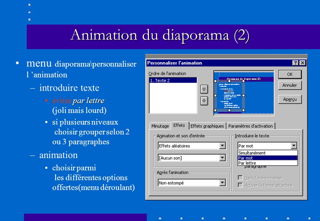 Animation du diaporama (2)