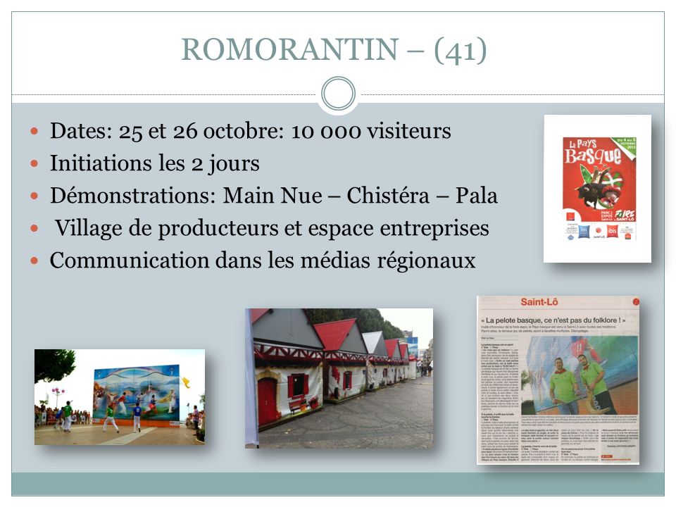 ROMORANTIN – (41) Dates: 25 et 26 octobre: visiteurs