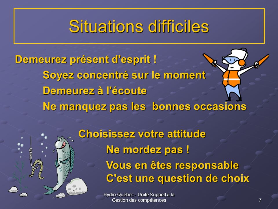 Situations difficiles