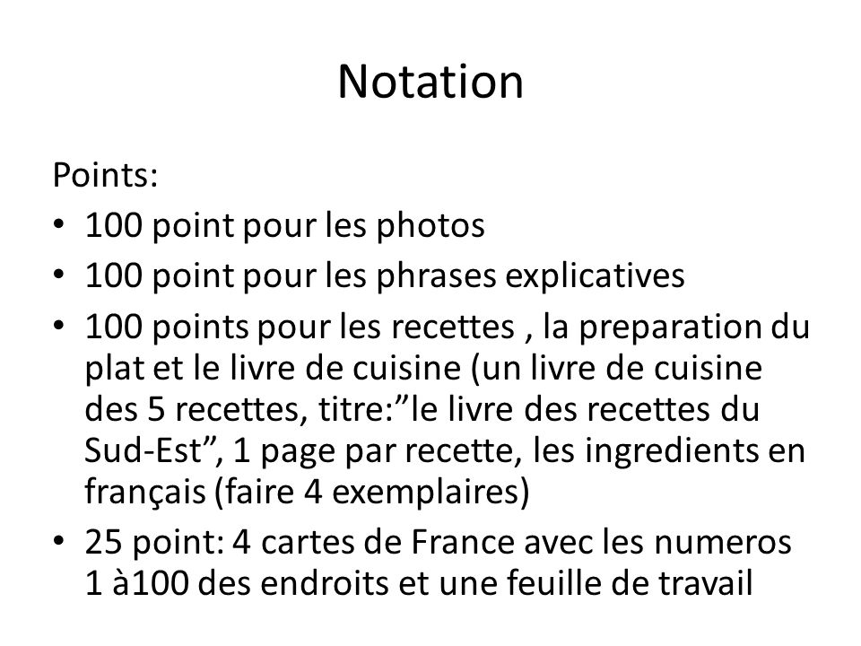 Notation Points: 100 point pour les photos