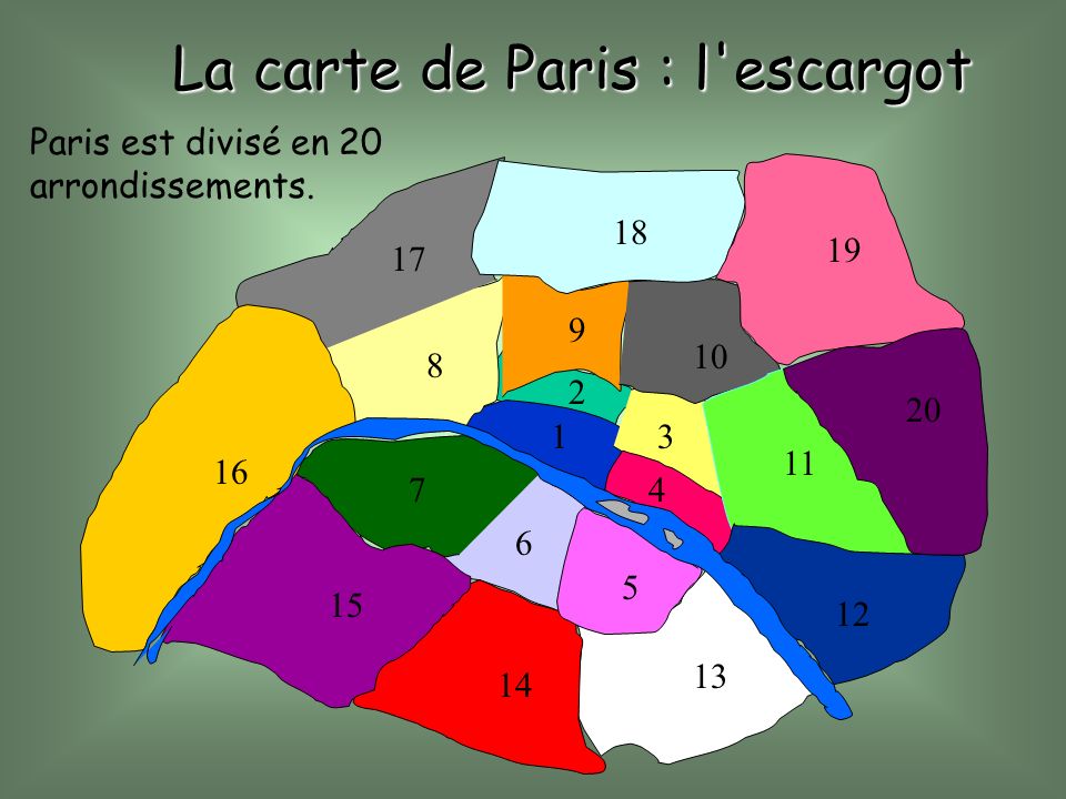 La carte de Paris : l escargot