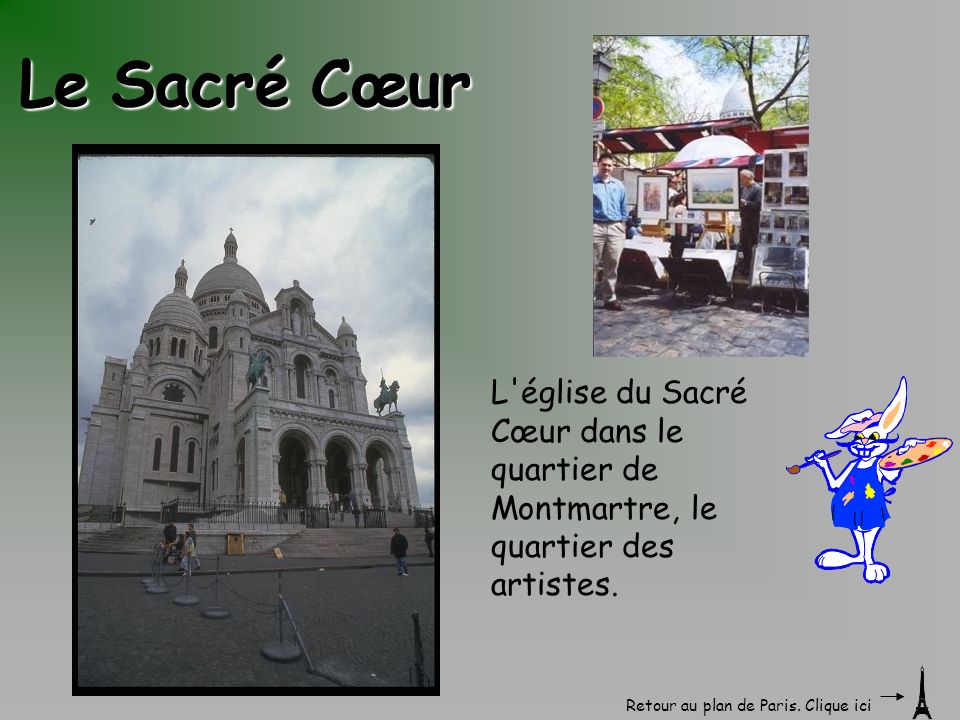 Le Sacré Cœur L église du Sacré Cœur dans le quartier de Montmartre, le quartier des artistes.