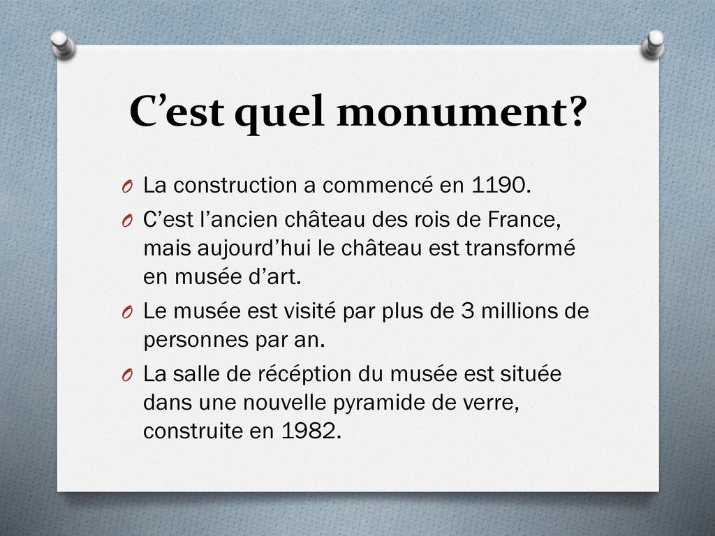 C’est quel monument La construction a commencé en 1190.