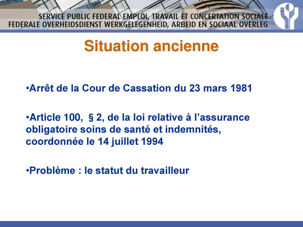 Situation ancienne Arrêt de la Cour de Cassation du 23 mars 1981