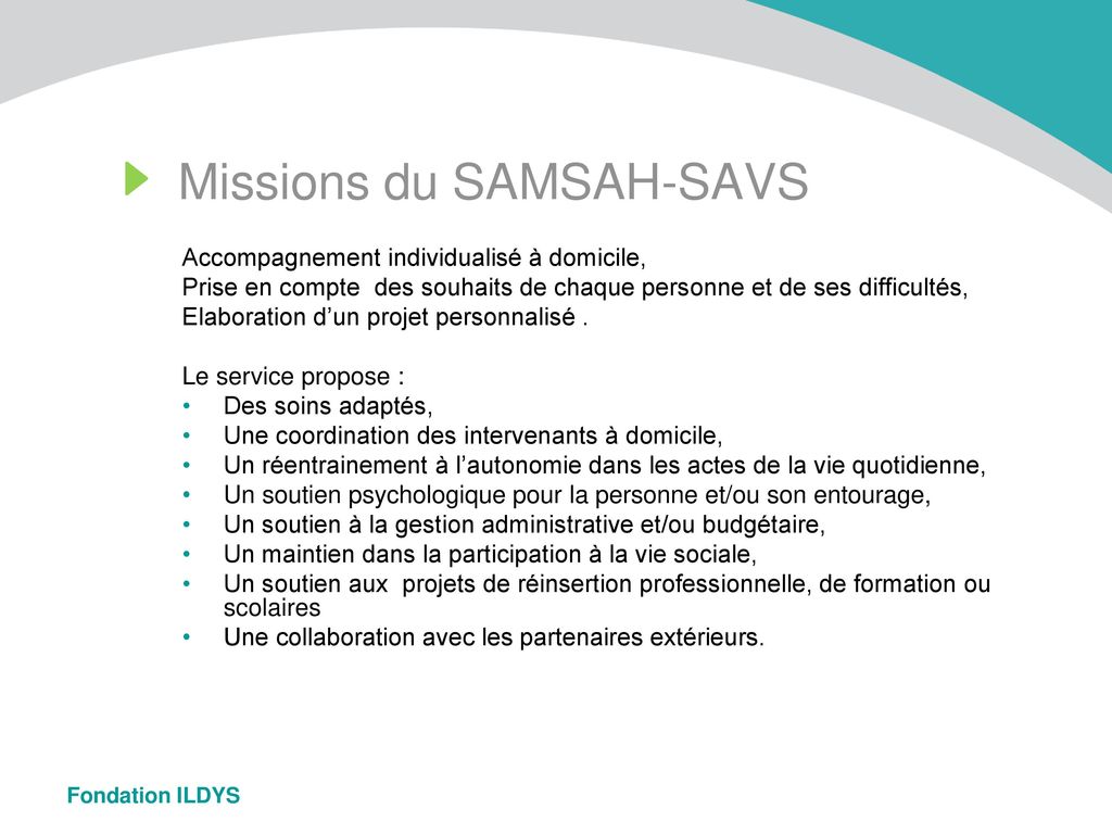 Missions du SAMSAH-SAVS