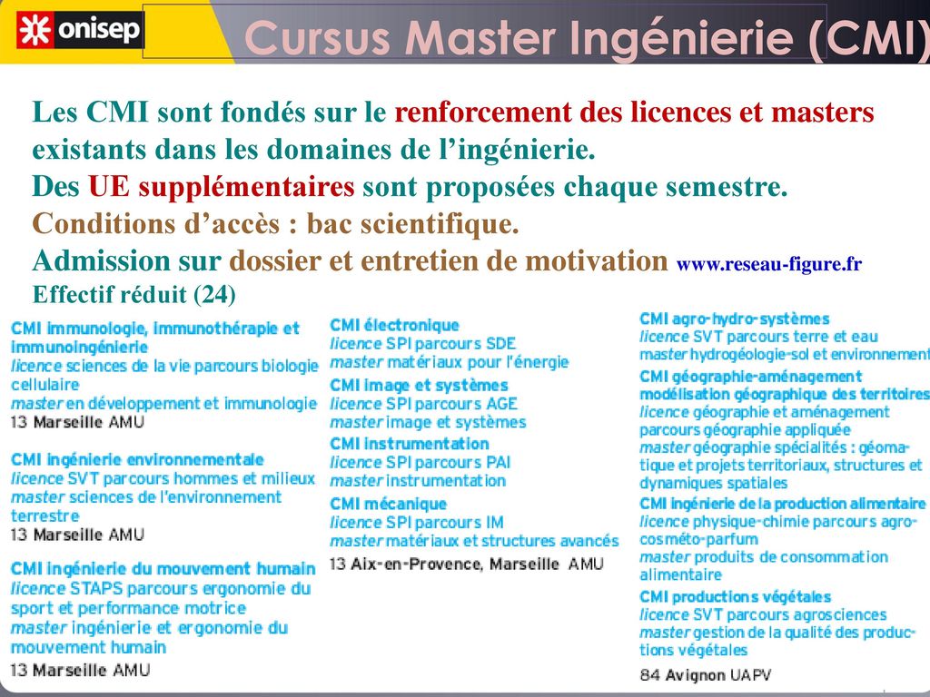 Cursus Master Ingénierie (CMI)
