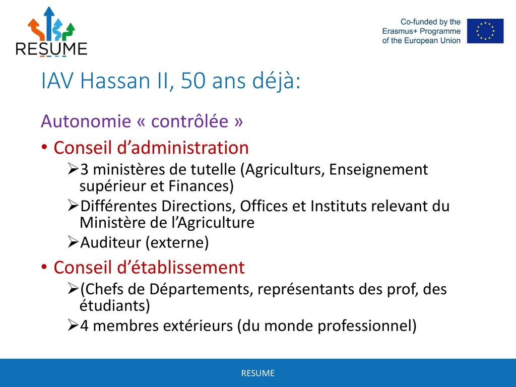 IAV Hassan II, 50 ans déjà: Autonomie « contrôlée »