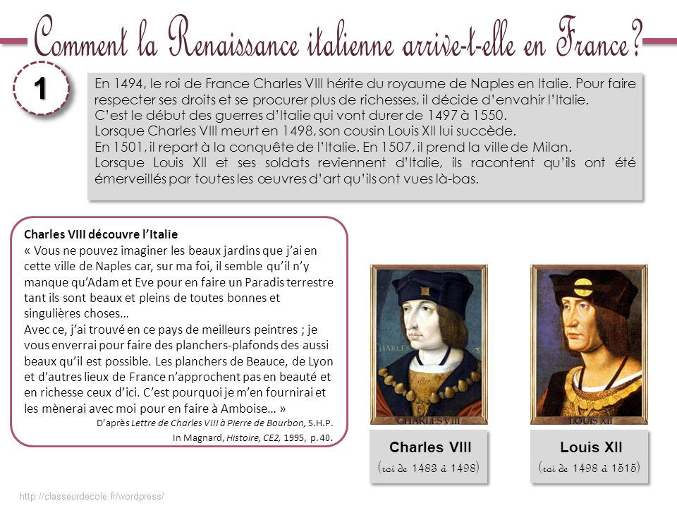 Comment la Renaissance italienne arrive-t-elle en France