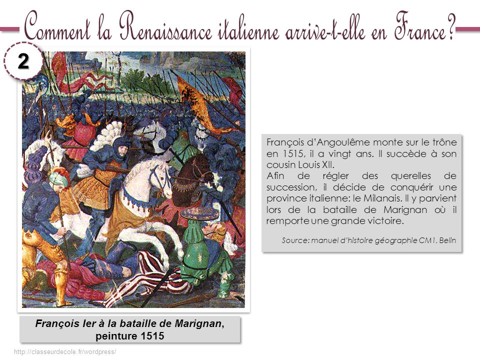 François Ier à la bataille de Marignan,