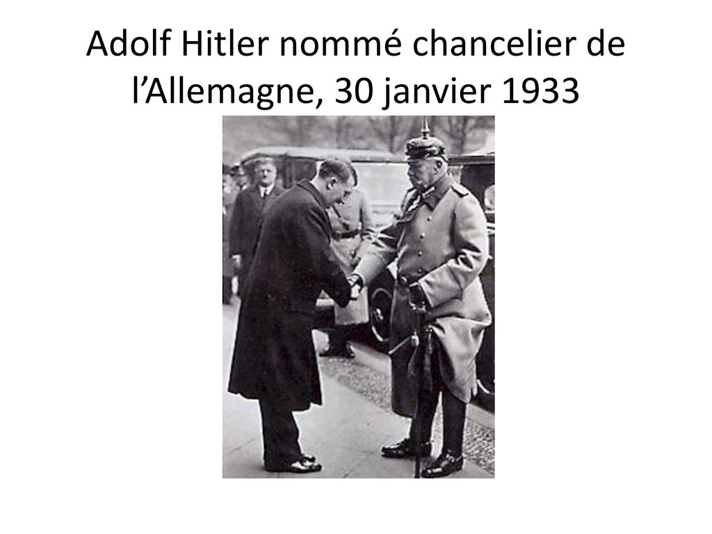 Adolf Hitler nommé chancelier de l’Allemagne, 30 janvier 1933