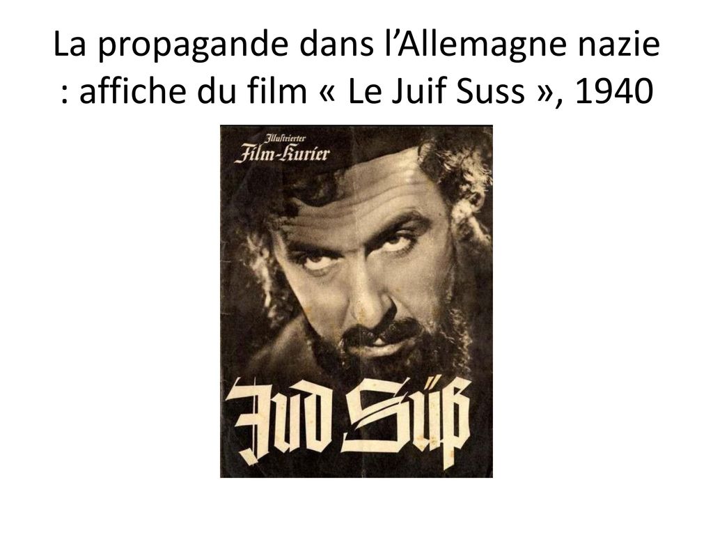 La propagande dans l’Allemagne nazie : affiche du film « Le Juif Suss », 1940