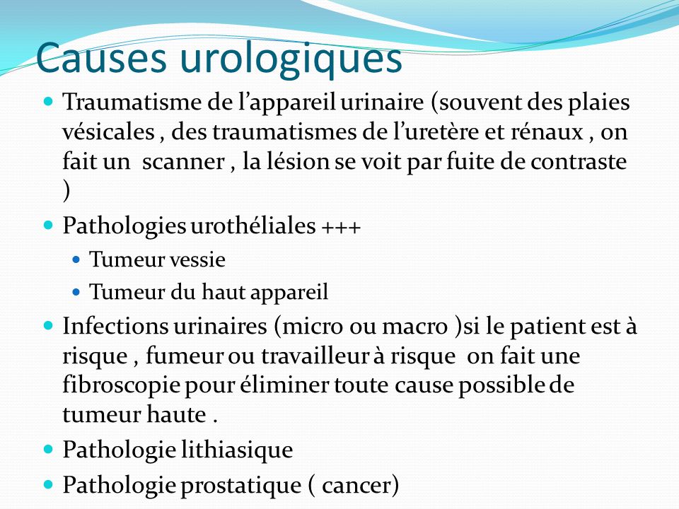 Causes urologiques