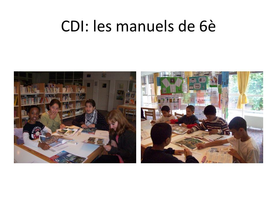 CDI: les manuels de 6è