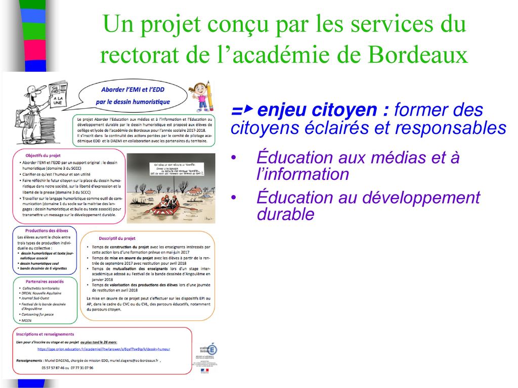 Un projet conçu par les services du rectorat de l’académie de Bordeaux