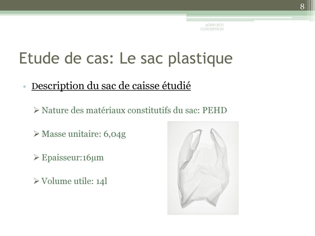 Etude de cas: Le sac plastique