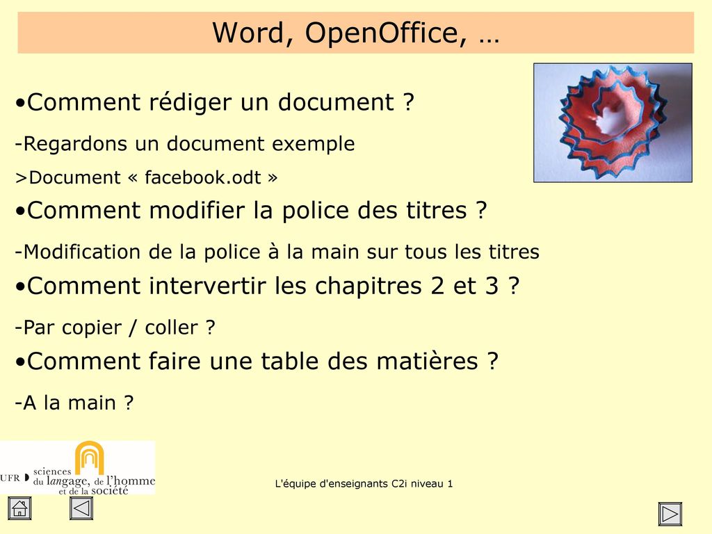 Word, OpenOffice, … Comment rédiger un document