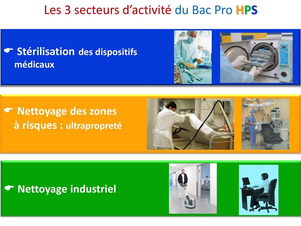 Les 3 secteurs d’activité du Bac Pro HPS