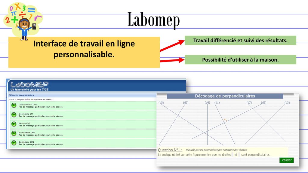 Labomep Interface de travail en ligne personnalisable.