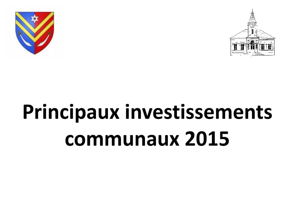 Principaux investissements communaux 2015