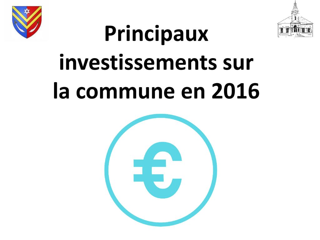 Principaux investissements sur la commune en 2016