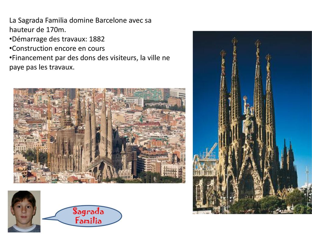 La Sagrada Familia domine Barcelone avec sa hauteur de 170m.