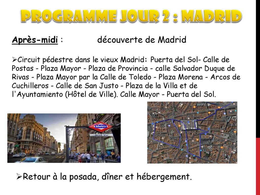 PROGRAMME jour 2 : MADRID