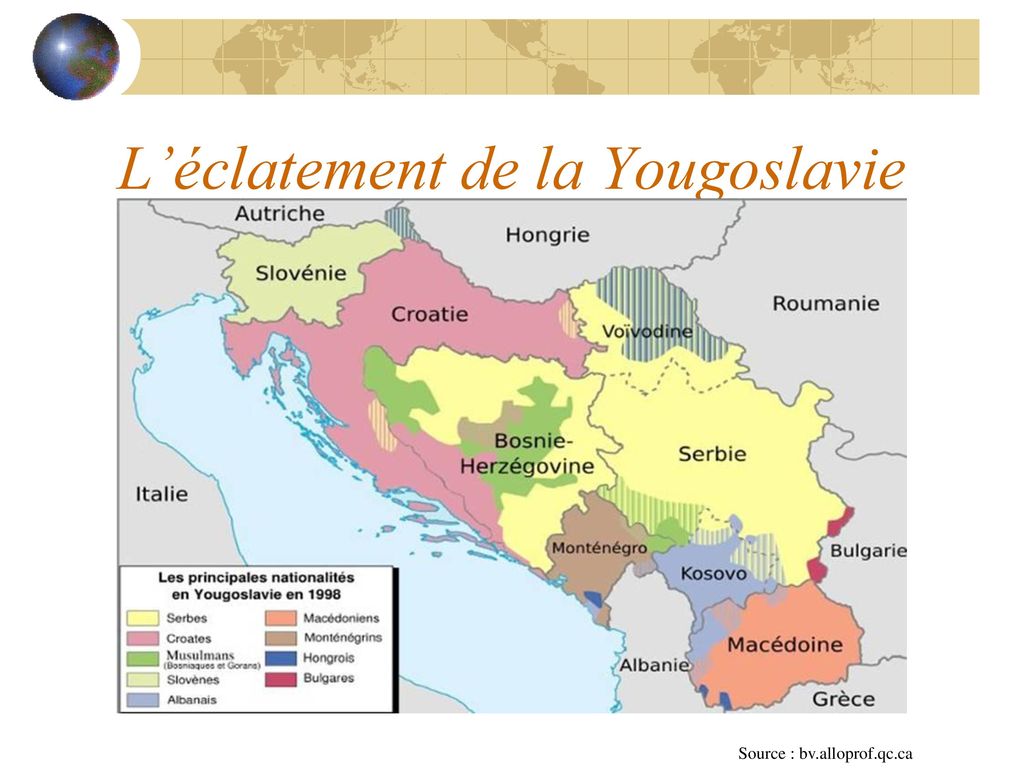 L’éclatement de la Yougoslavie