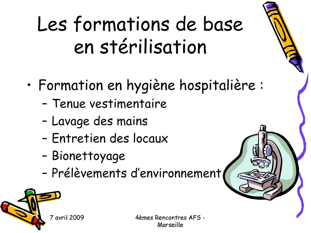 Les formations de base en stérilisation