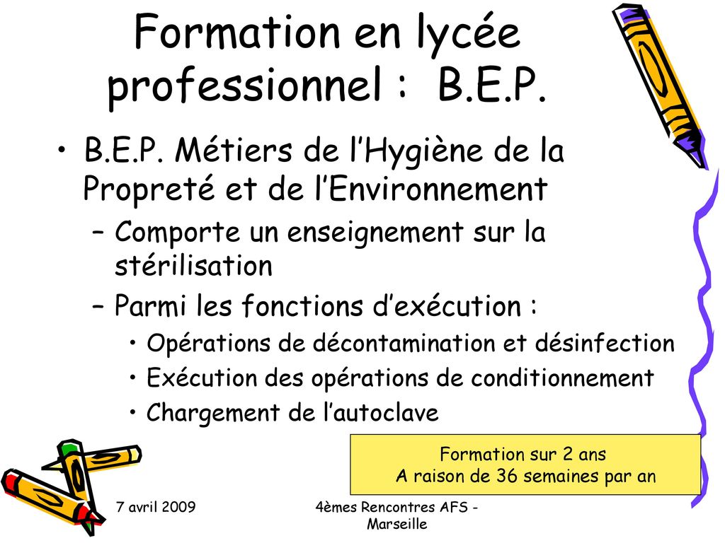 Formation en lycée professionnel : B.E.P.