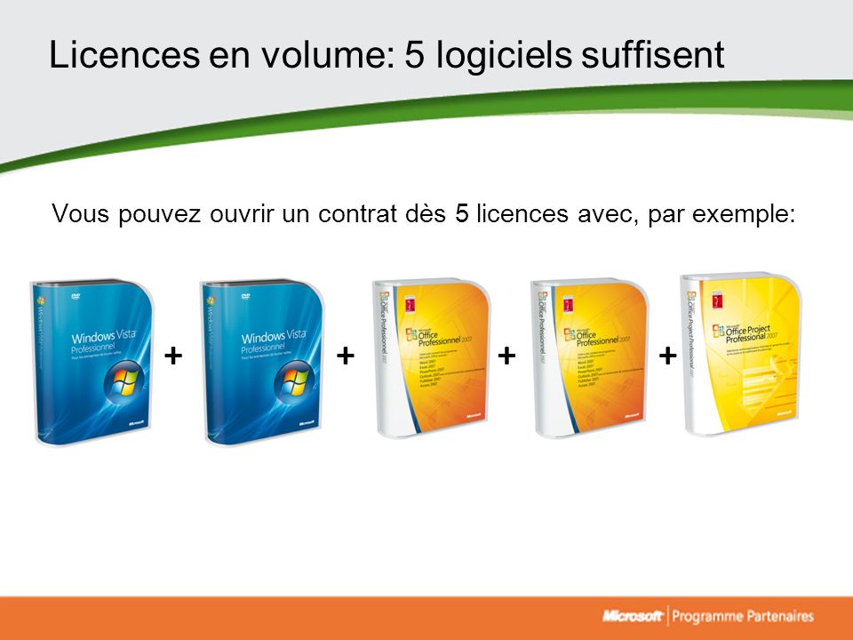 Licences en volume: 5 logiciels suffisent