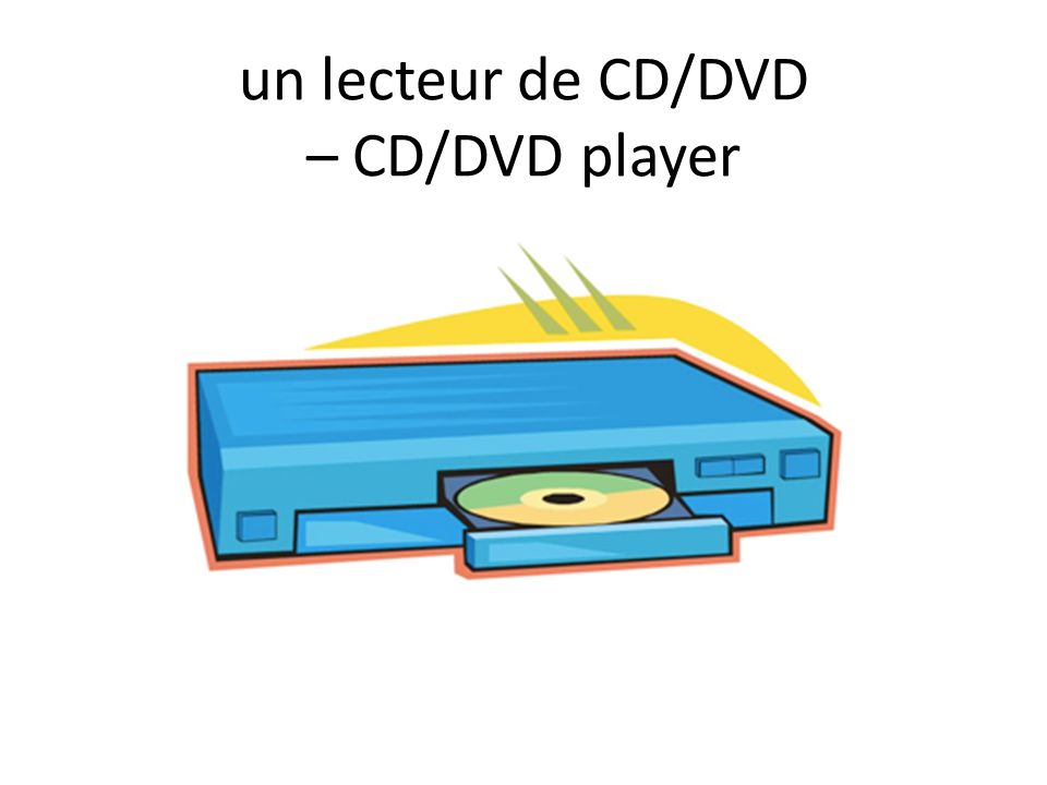 un lecteur de CD/DVD – CD/DVD player