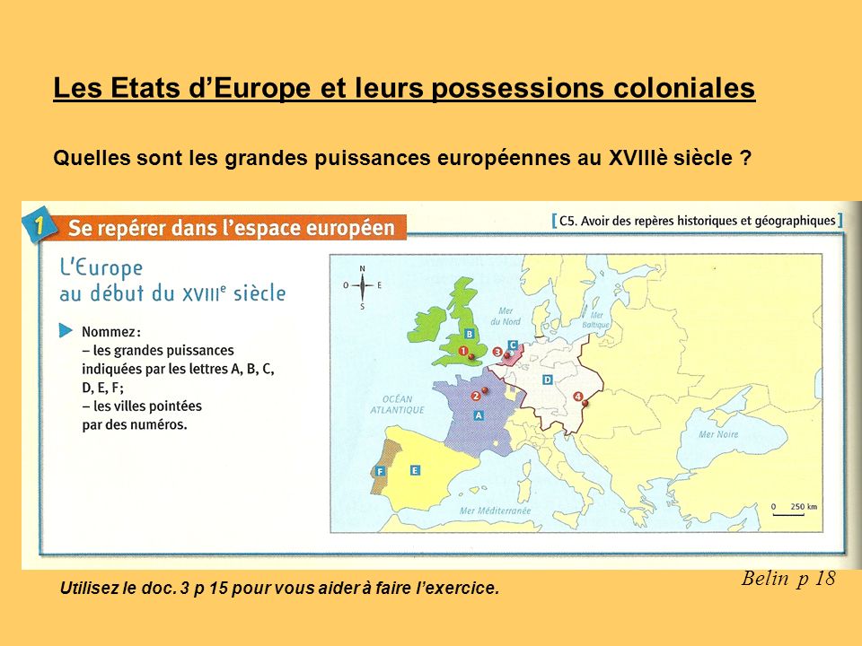 Les Etats d’Europe et leurs possessions coloniales