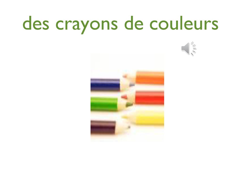 des crayons de couleurs