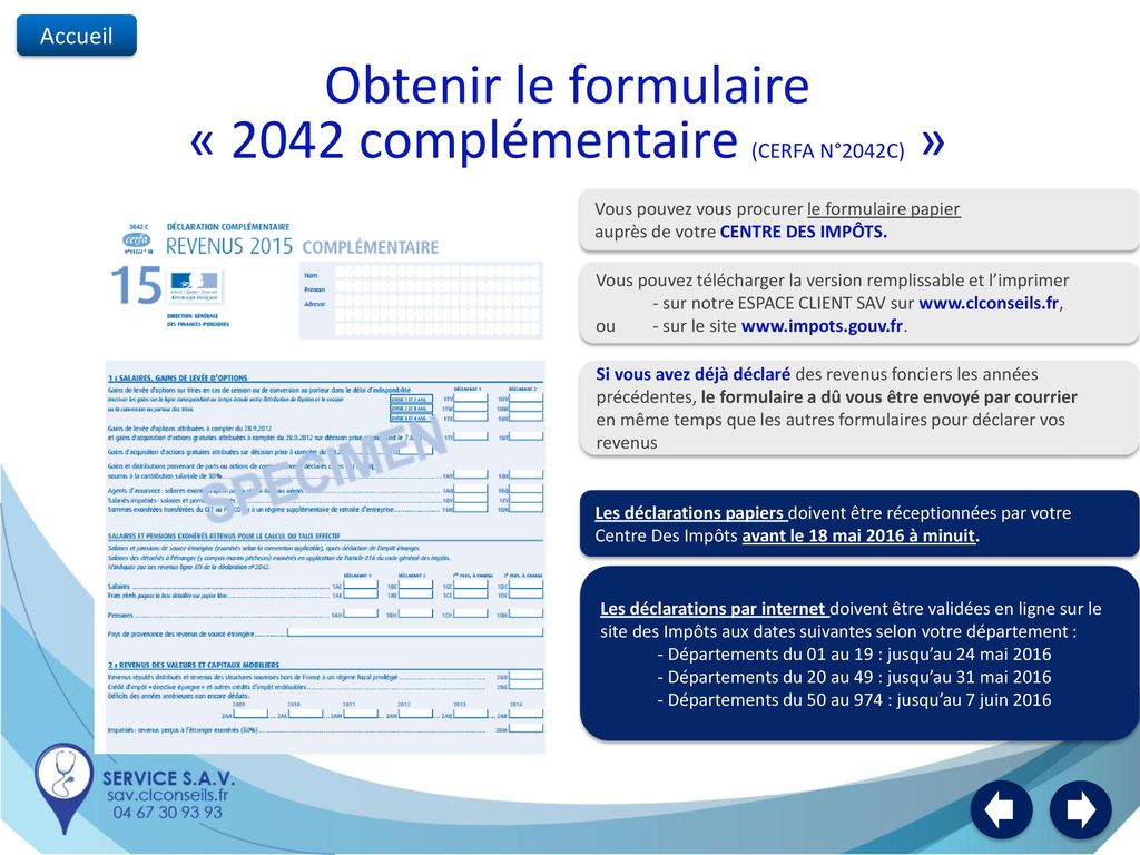 « 2042 complémentaire (CERFA N°2042C) »