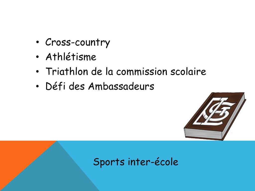 Cross-country Athlétisme. Triathlon de la commission scolaire.