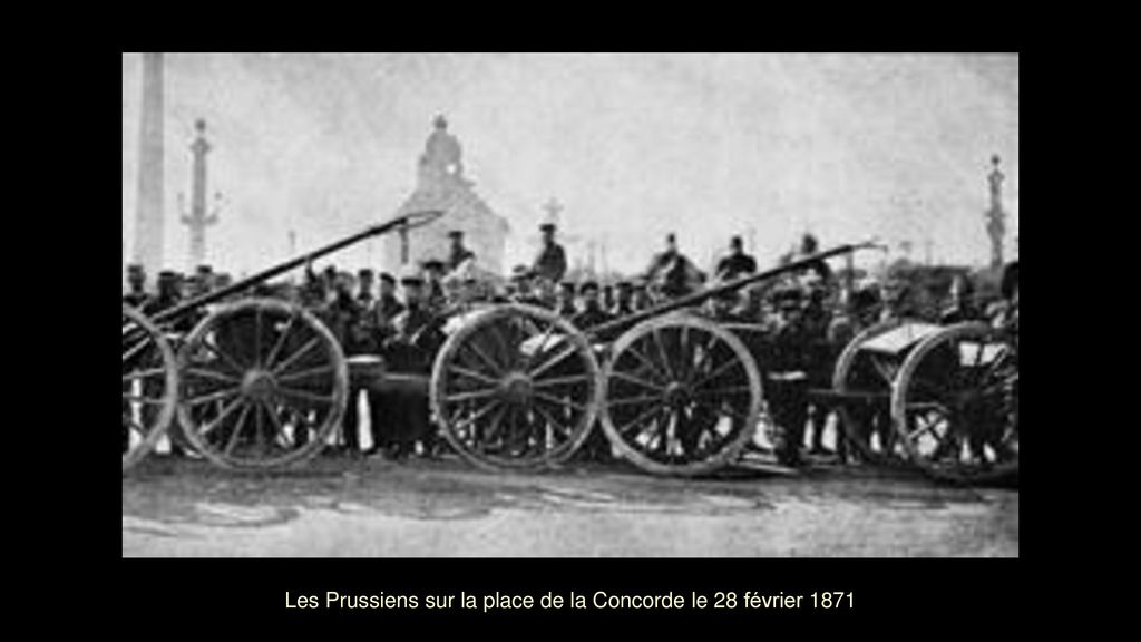 Les Prussiens sur la place de la Concorde le 28 février 1871