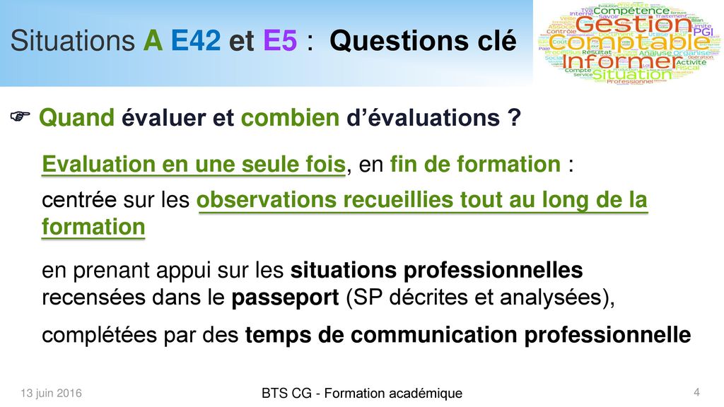 Situations A E42 et E5 : Questions clé