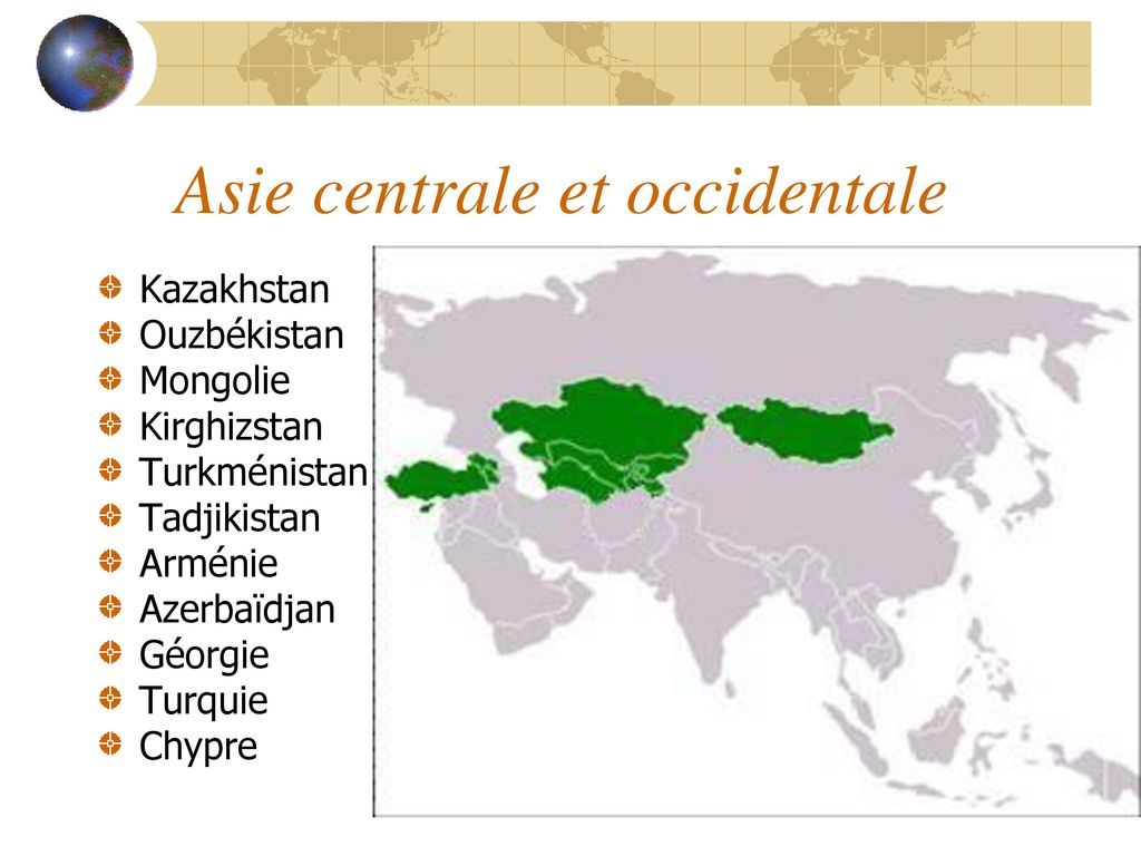 Asie centrale et occidentale