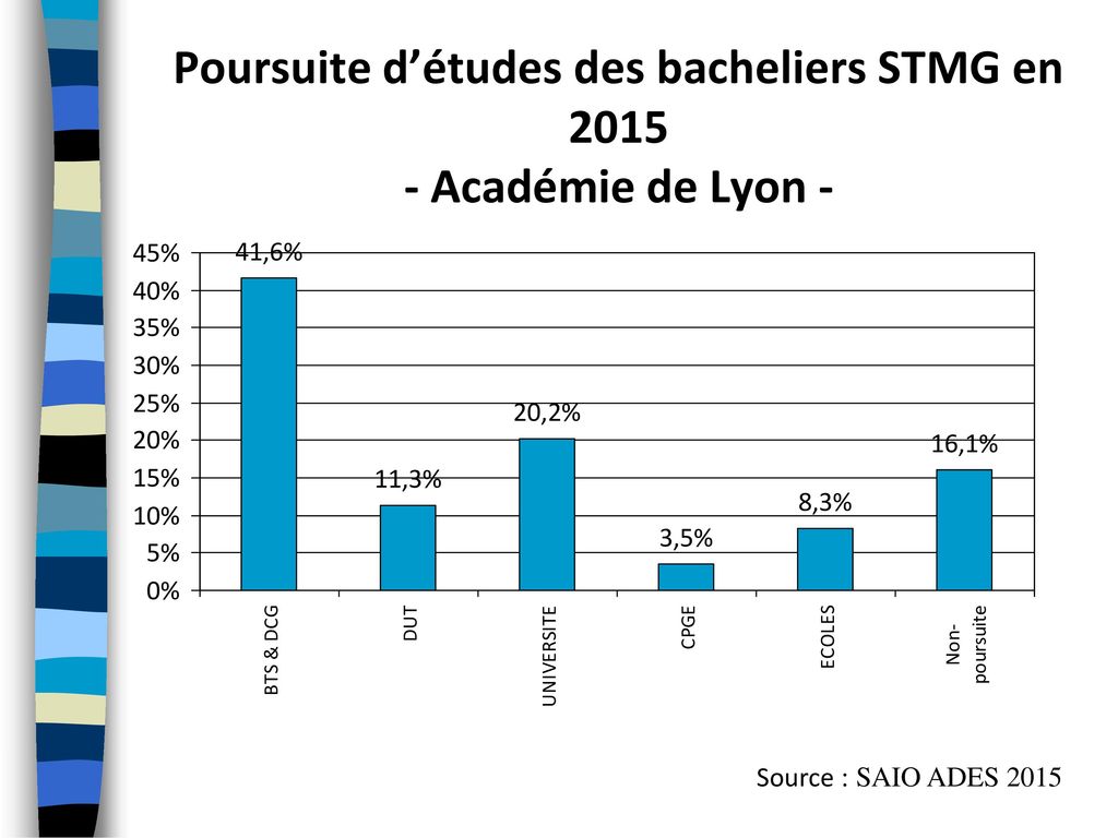 Poursuite d’études des bacheliers STMG en Académie de Lyon -