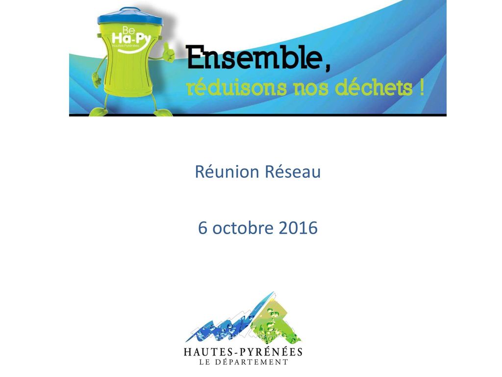 Réunion Réseau 6 octobre 2016