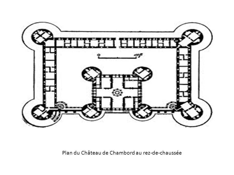 Plan du Château de Chambord au rez-de-chaussée
